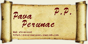 Pava Perunac vizit kartica